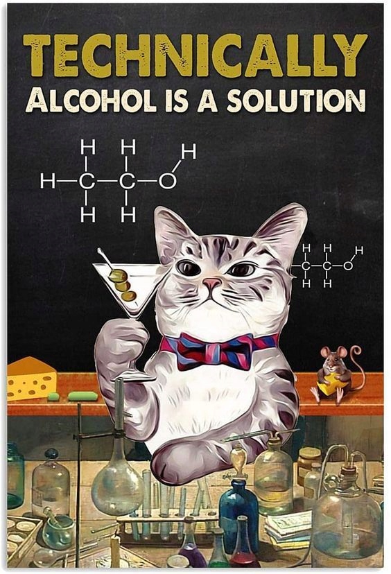 Plakát Alkohol Kočka Art Umění Retro Vintage Fotoplakát 91,5x61 cm #7