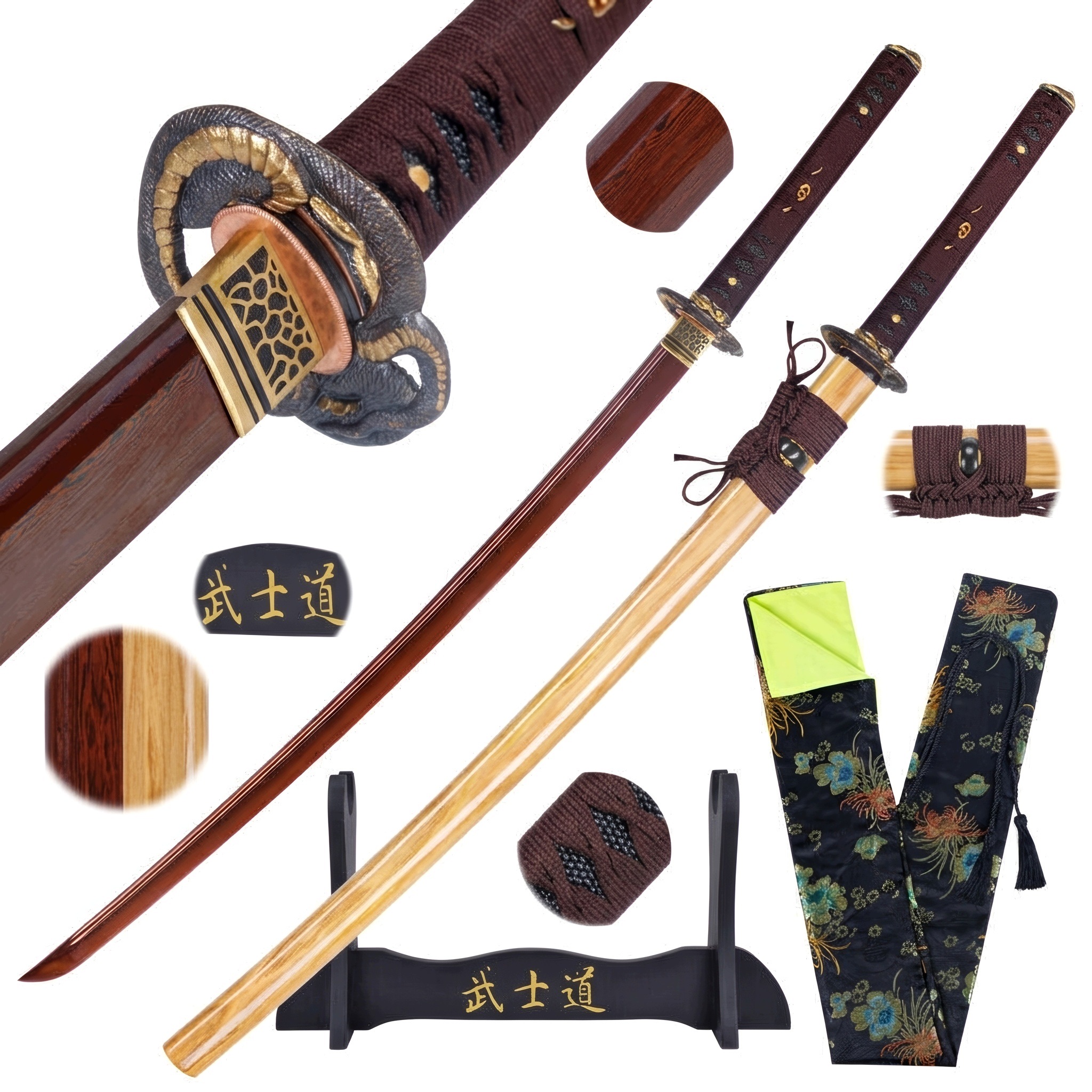 Meč Katana Ocel 1095 Full Tang Hrc 60-62 Ručně kovaný, kalený hlínou