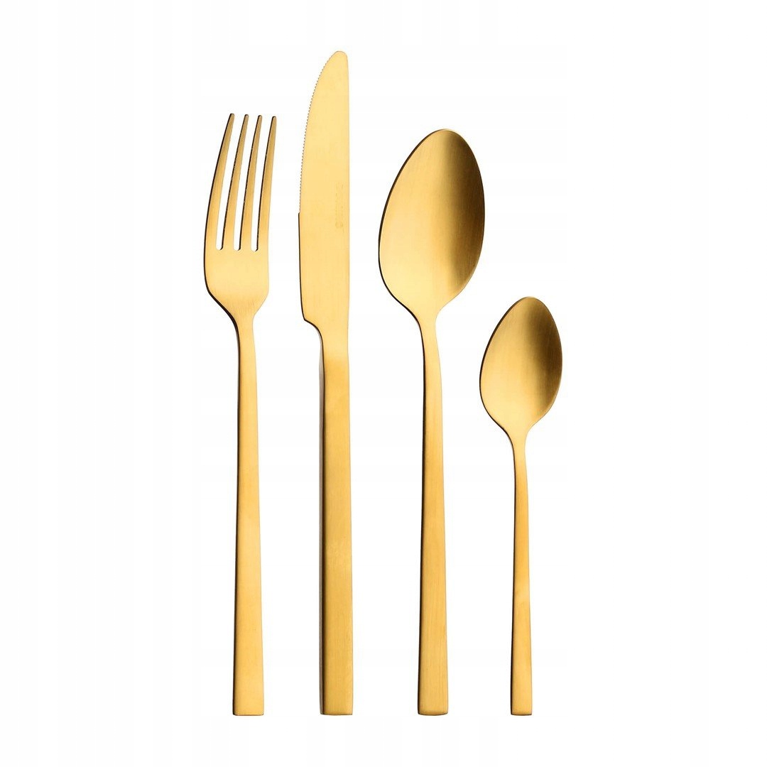 Sada príborov Zlatý komplet Domino Golden Soul 24el pre 6 osôb Lesk