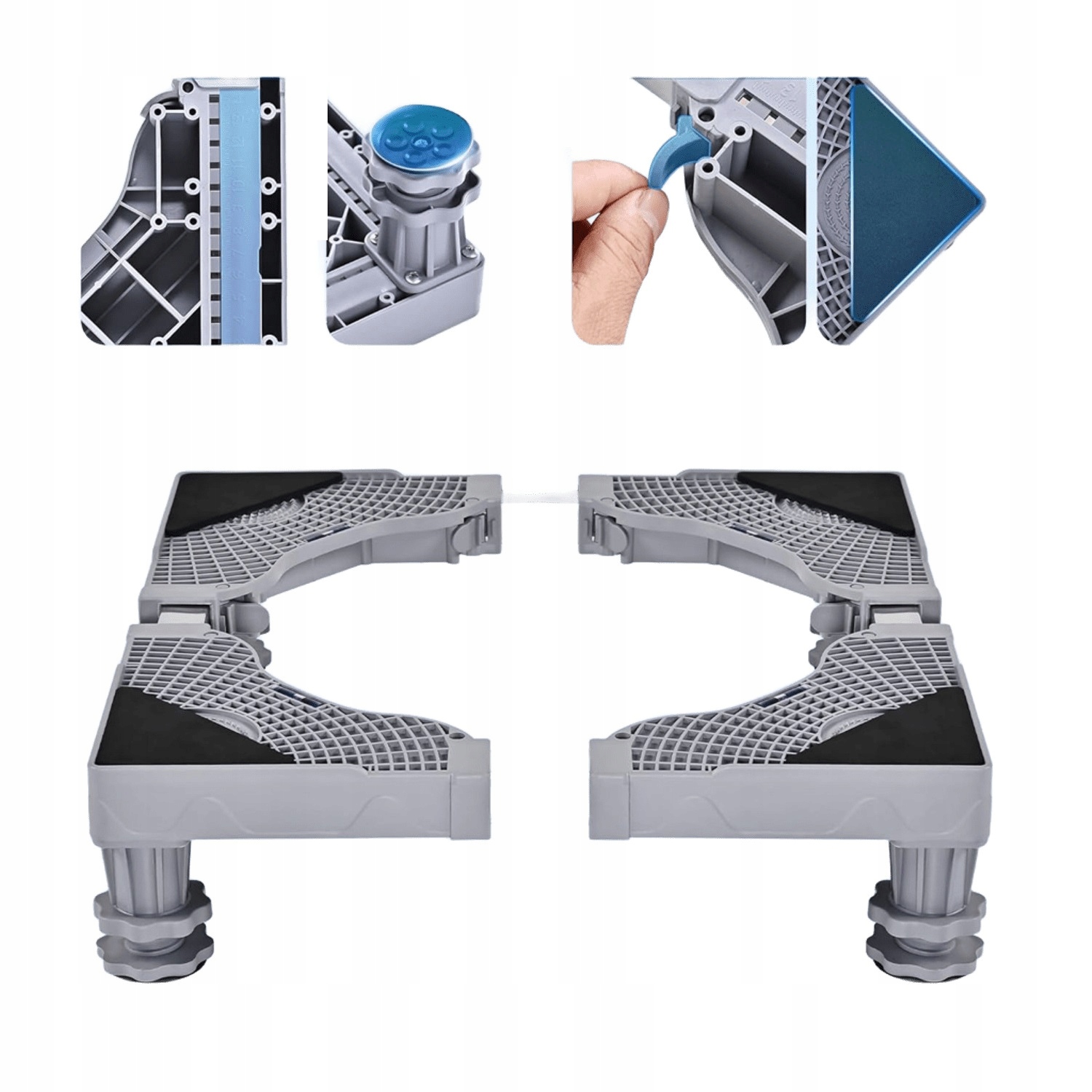 Podstawka Pod Pralkę Regulowana – 41-66cm, Do 350kg, Ze Stalą I Antywibro