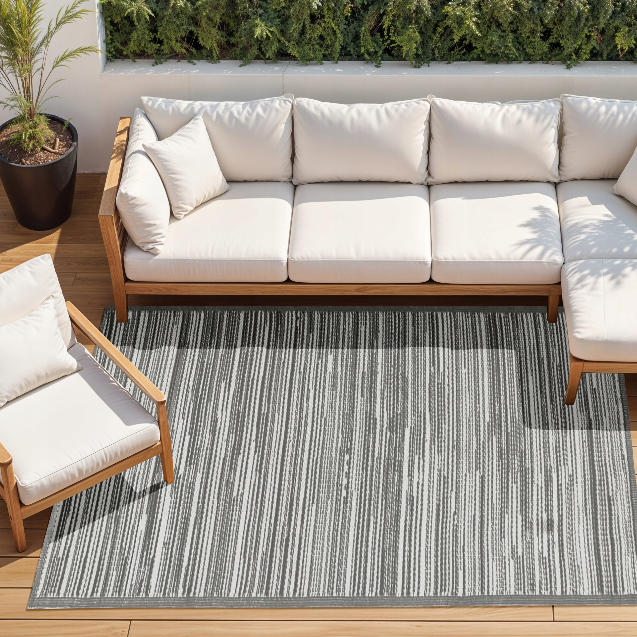 DYWAN ZEWNĘTRZNY 160x230 cm WODOODPORNY TARASOWY MATA NA TARAS BALKON OGRÓD Kod producenta Dywan zewnętrzny 160x230 FRESCA GRAY