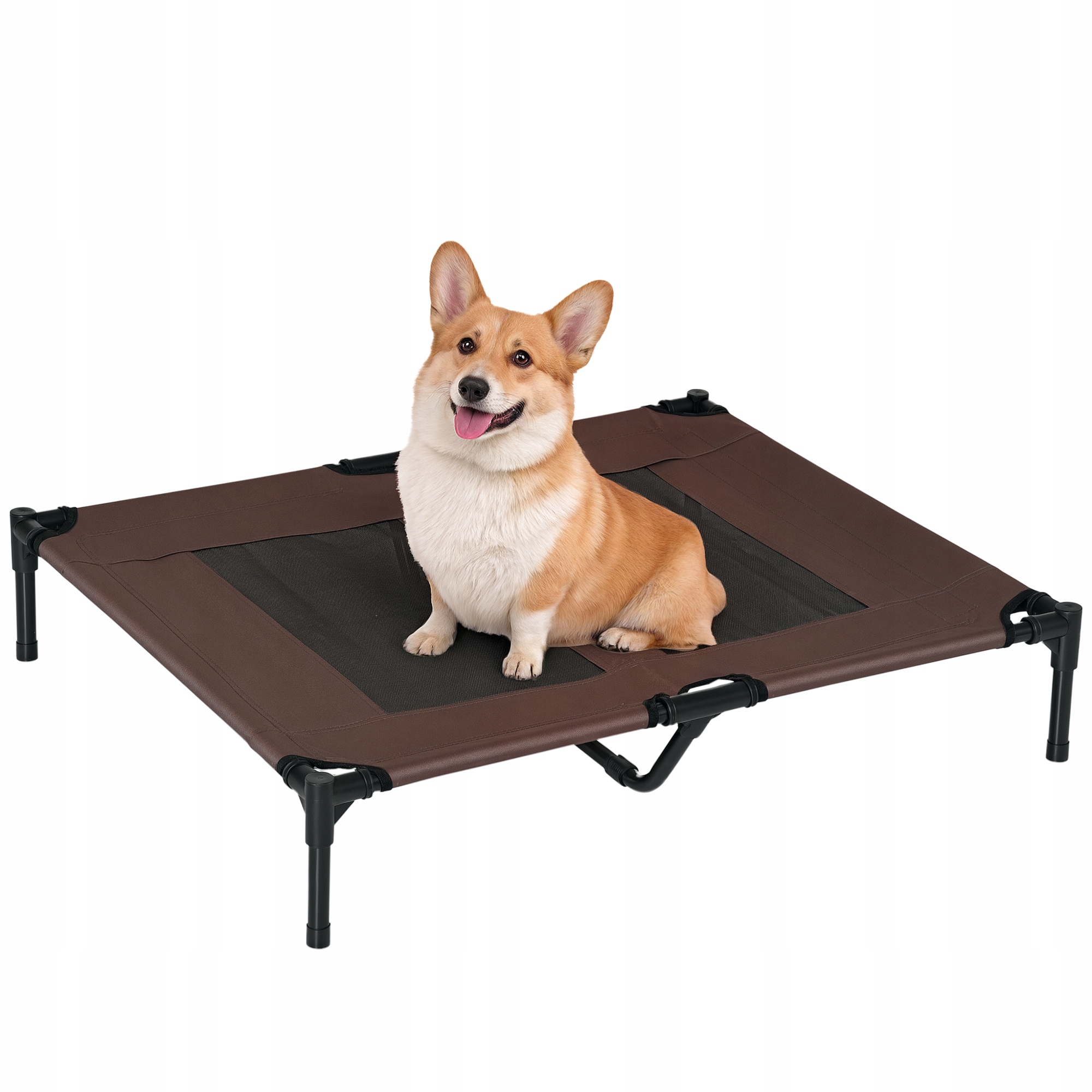 Postel pro psa PawHut Outdoor hnědé 92x76x18 cm