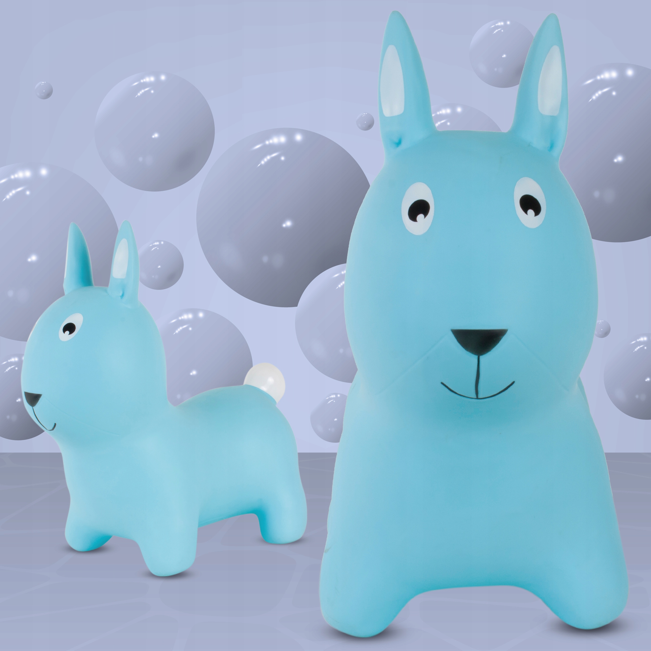 Gumowy skoczek Królik dla dzieci z pompką Marka Sun Baby