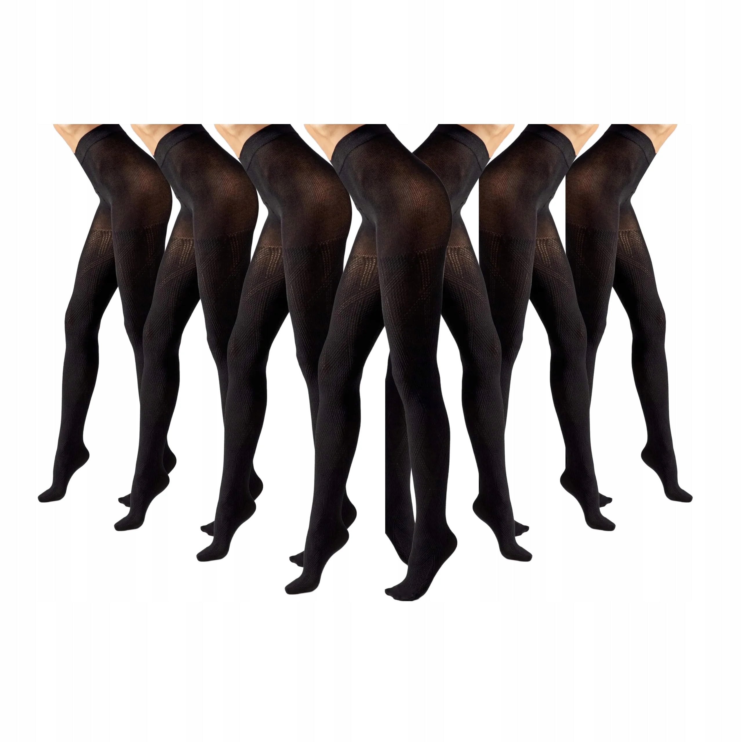7 párů Punčocháče bavlněné 120 den 1930 Rambi Cottone Legs 7x Černá 3-M