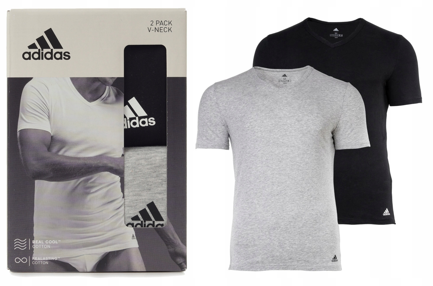 

Koszulka męska T shirt Adidas 2 pack