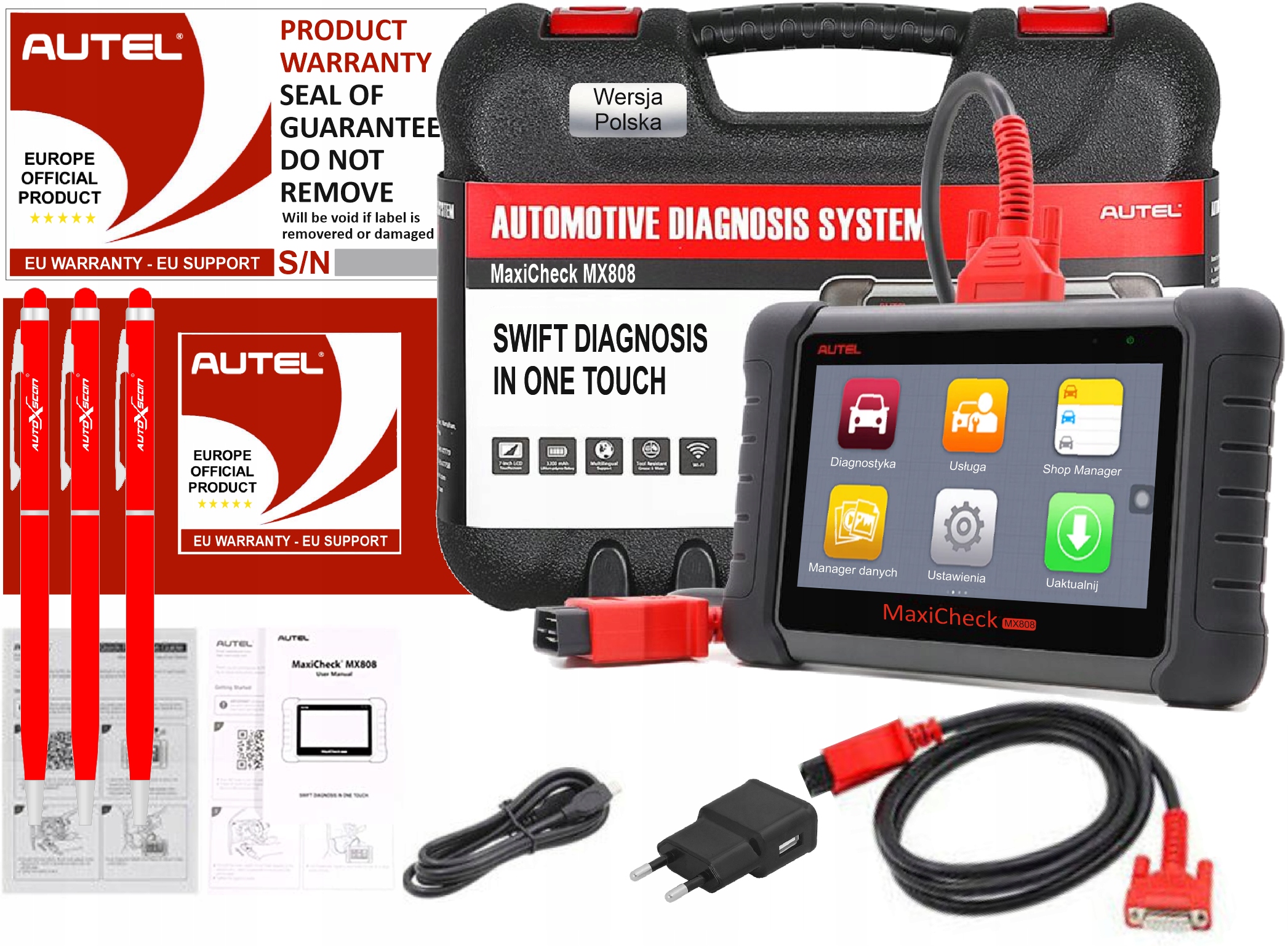 AUTEL MaxiCHECK MX808 3 LATA AKTUALIZACJI FREE