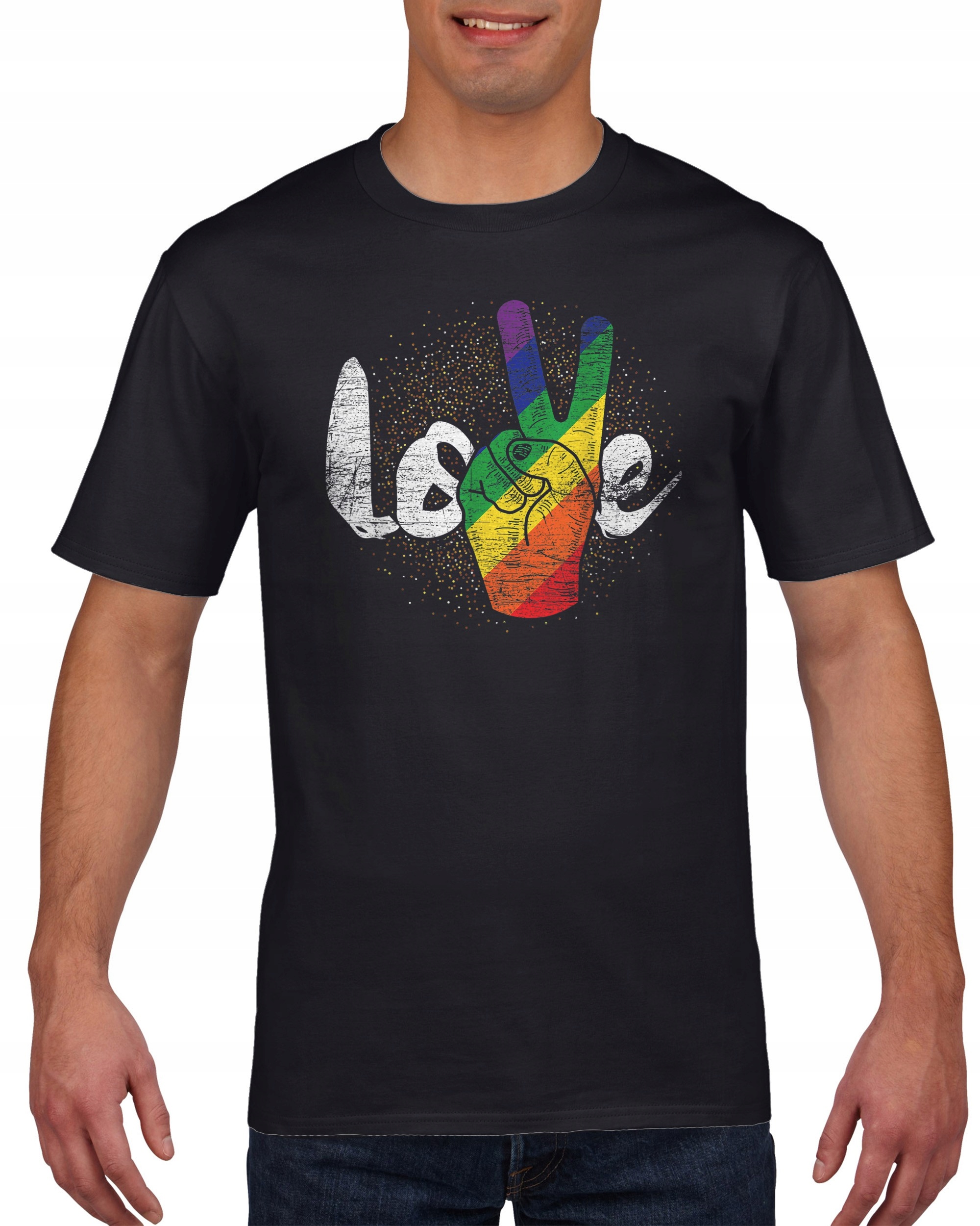 

Koszulka męska Peace Love Lgbt L