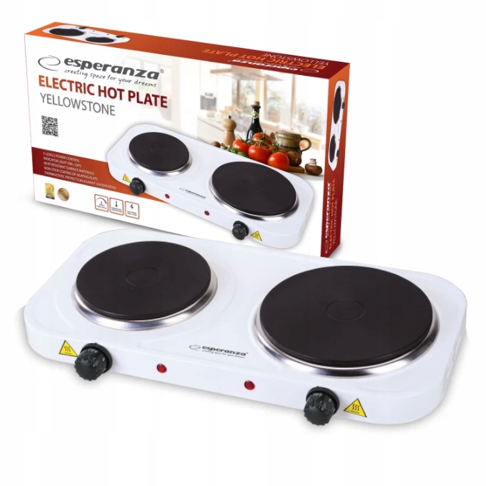 Przenośna kuchenka elektryczna turystyczna dwupalnikowa Yellowstone