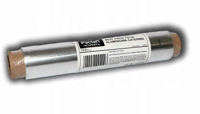 Folia aluminiowa spożywcza cateringowa rolka 1kg Paclan gruba 63 m