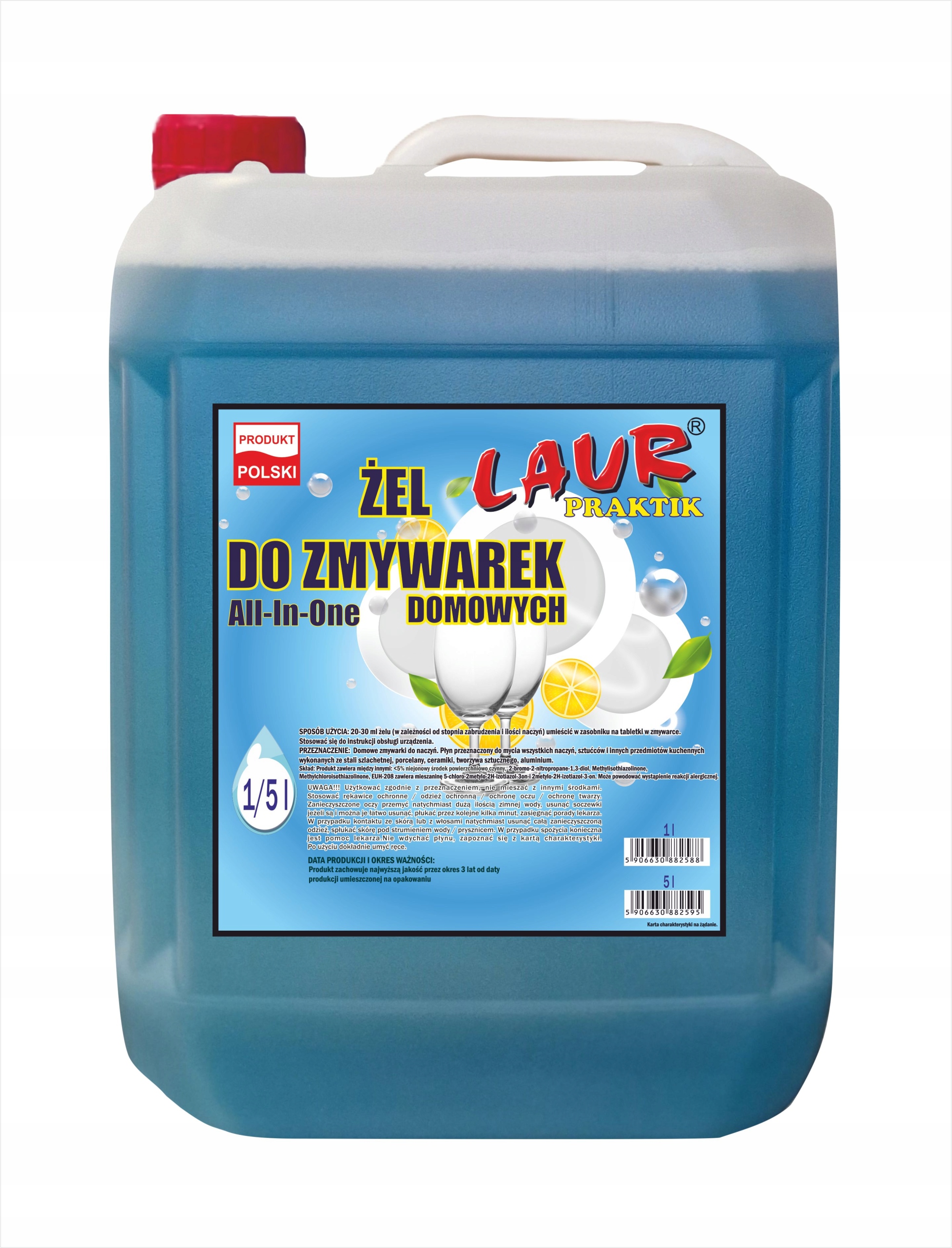 Levně Gel do domácích myček nádobí šetrný k nádobí s ornamenty Laur Gel Zmh p 5L