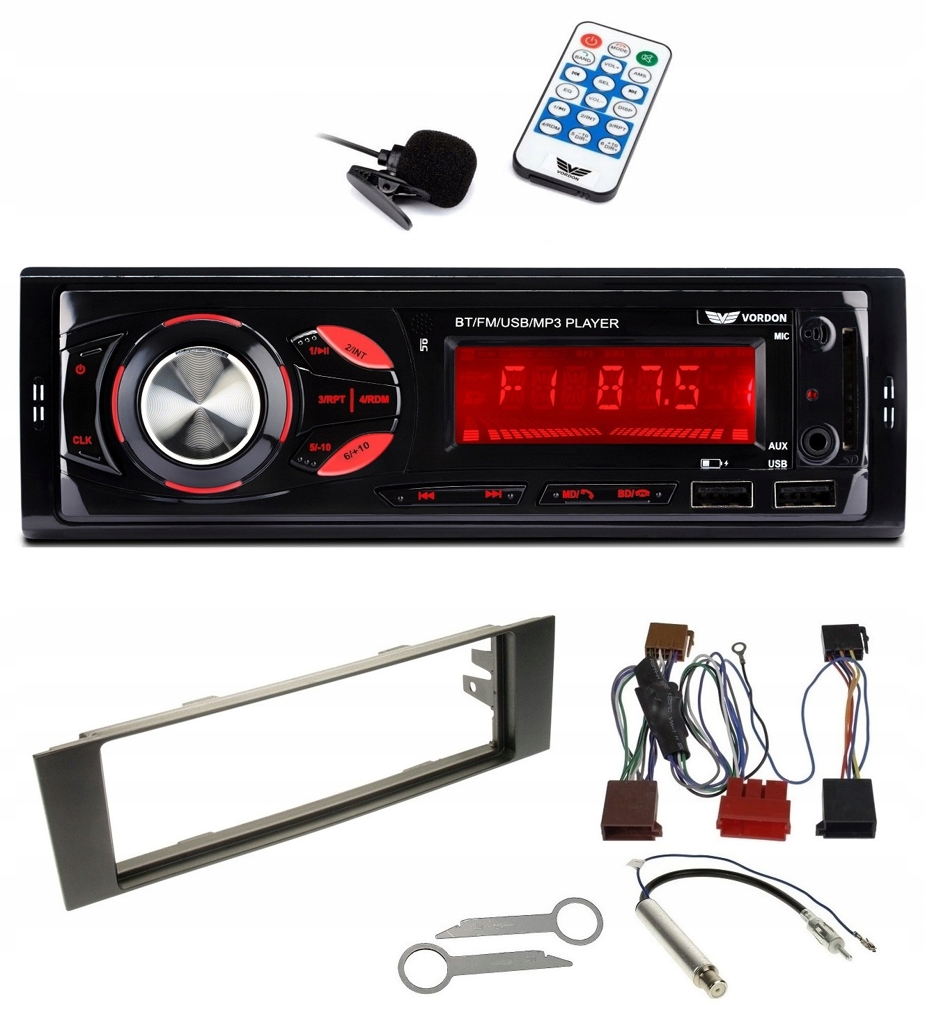 Bluetooth Usb autorádio Audi A3 8P 2006-2006 Vordon HT-179