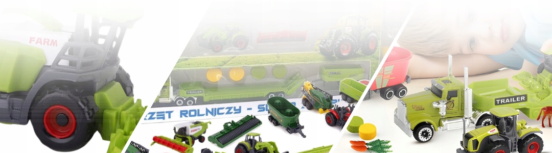 Maszyny Rolnicze Traktory Kombajny Duży Zestaw Farmera dla Dzieci Zwierzęta Materiał karton metal plastik