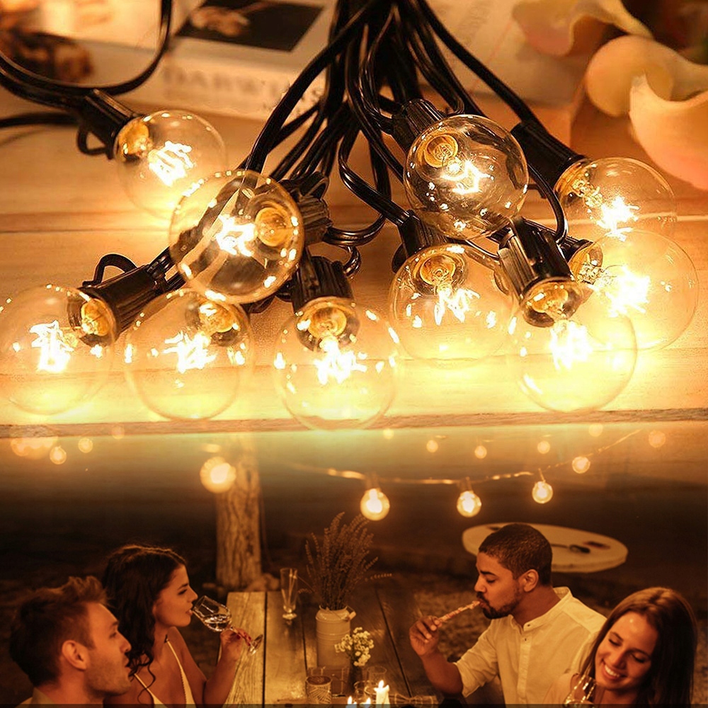 Zahradní girlanda 15 m 50 Led Lampičky Zahradní koule Žárovky Zahrada