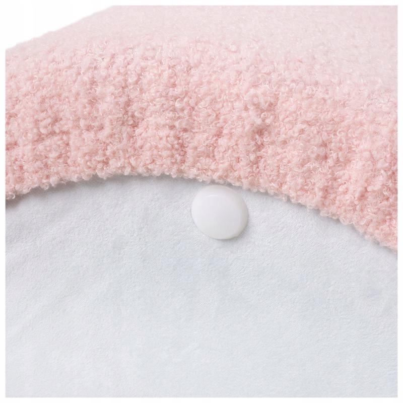 Pufa Podnóżek Siedzisko Teddy Różowa PINK 50 x 41 cm Marka inna