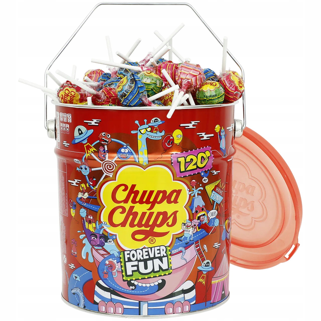 Lízátka Chupa Chups Forever Fun 120 Kusů Barevné 6 Příchutí Originální