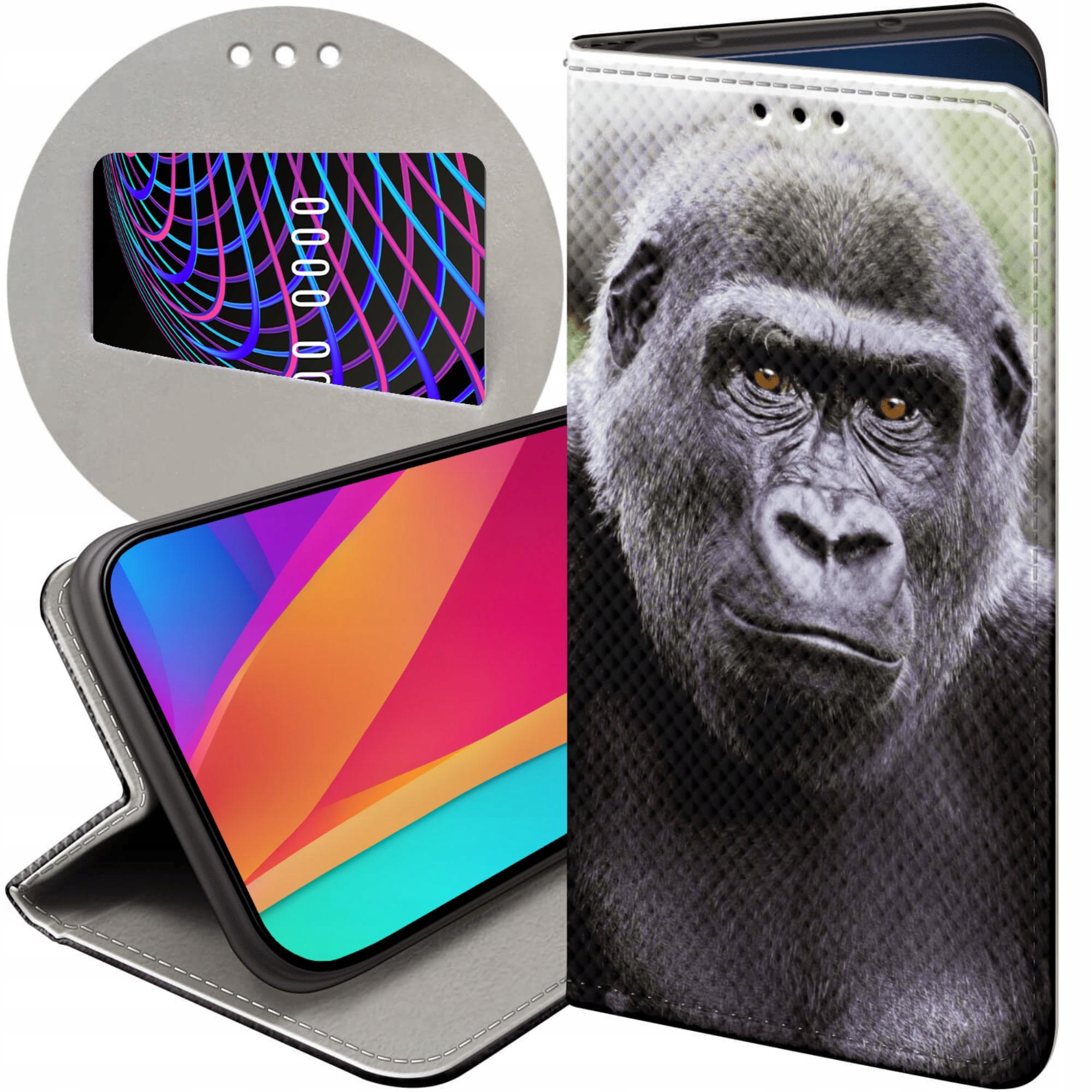 Etui Z Klapką Do Samsung Galaxy J7 2017 Małpki Małpa Nosacz Futerał