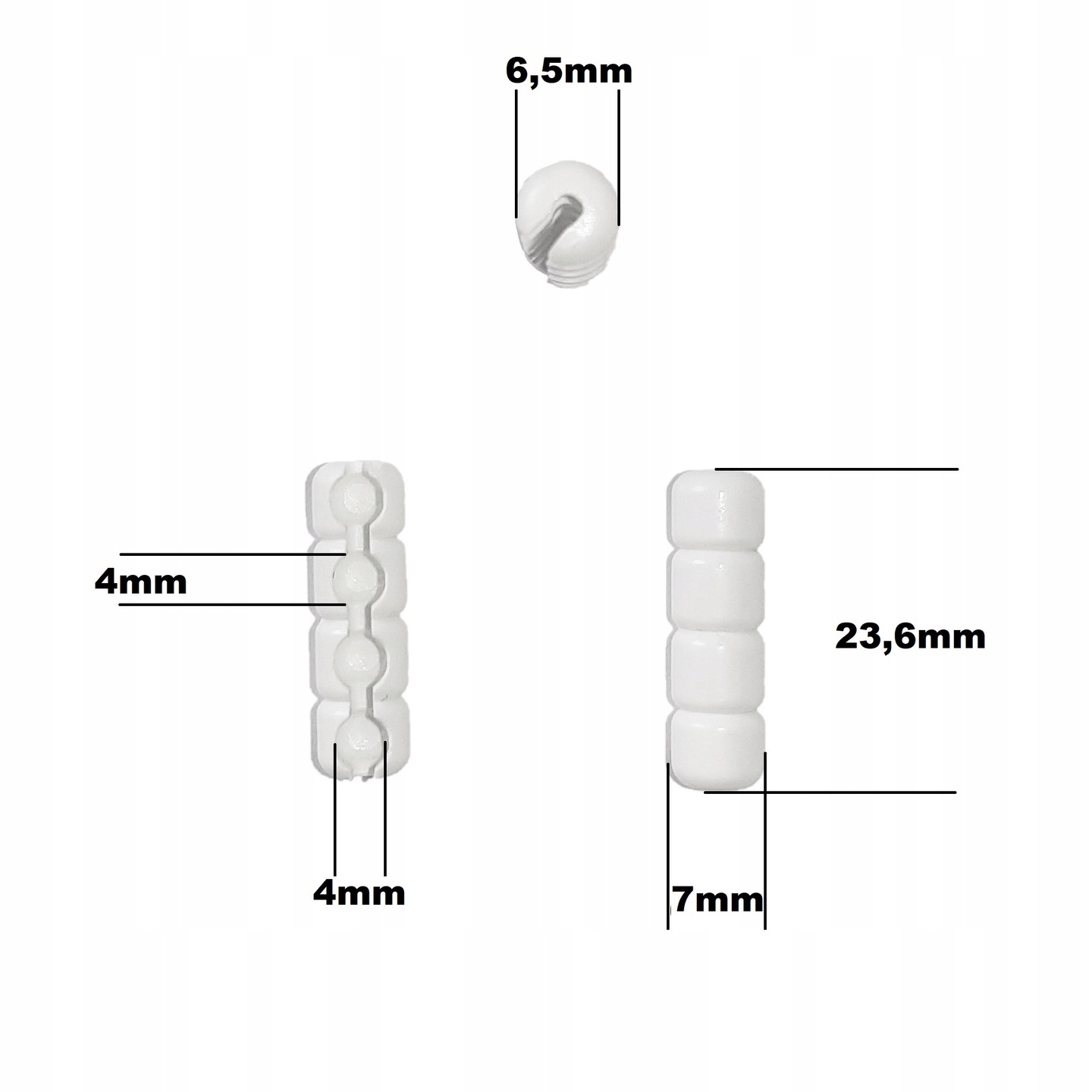 Kulkowy łańcuszek do rolet 5m +4 szt łącznik 4,4mm Marka Besta