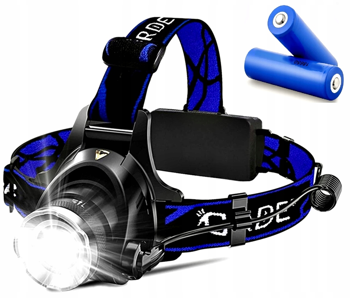 LATARKA CZOŁOWA WODOODPORNA + GRATIS AKUMULATORKI