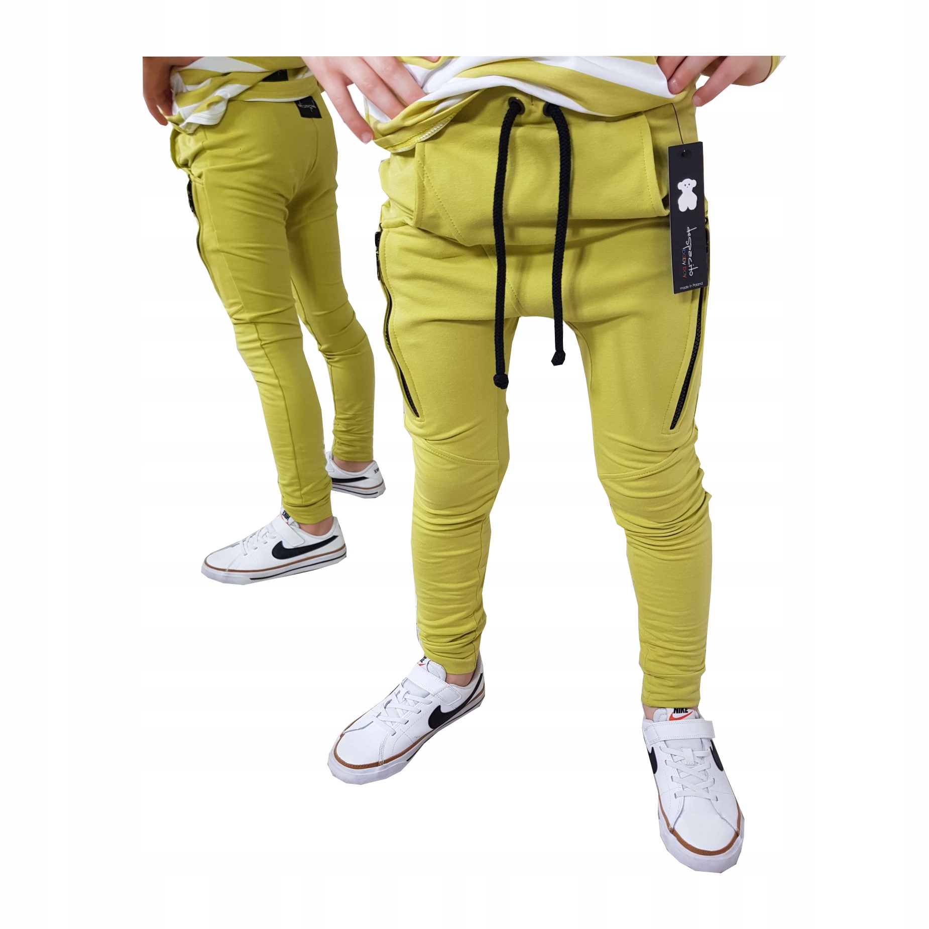 Spodnie Despacito zip lime 122