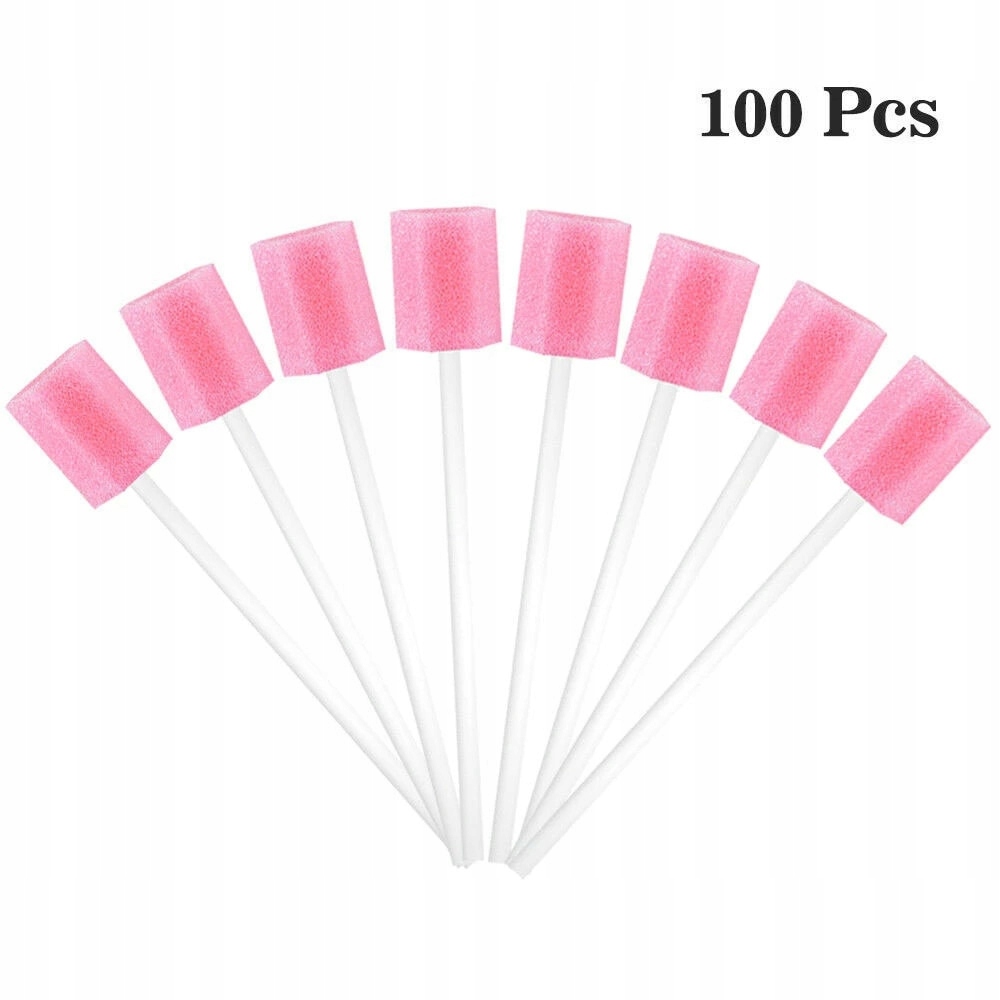 100 Pieces Oral Swabs Disposable Mouth Swabs Opakowanie roll-on
