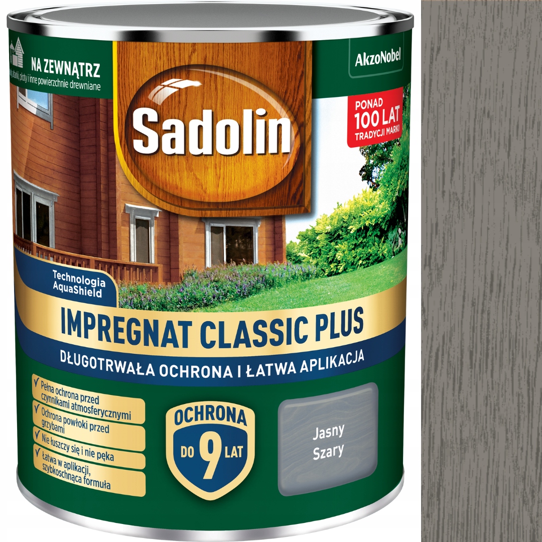 Sadolin Classic Plus Vodní Impregnát 4,5 L Světle Šedý