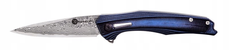 Nóż Składany Edc Taktyczny Kamazaki Stal Damasceńska VG-10 G10 Etui 9cm