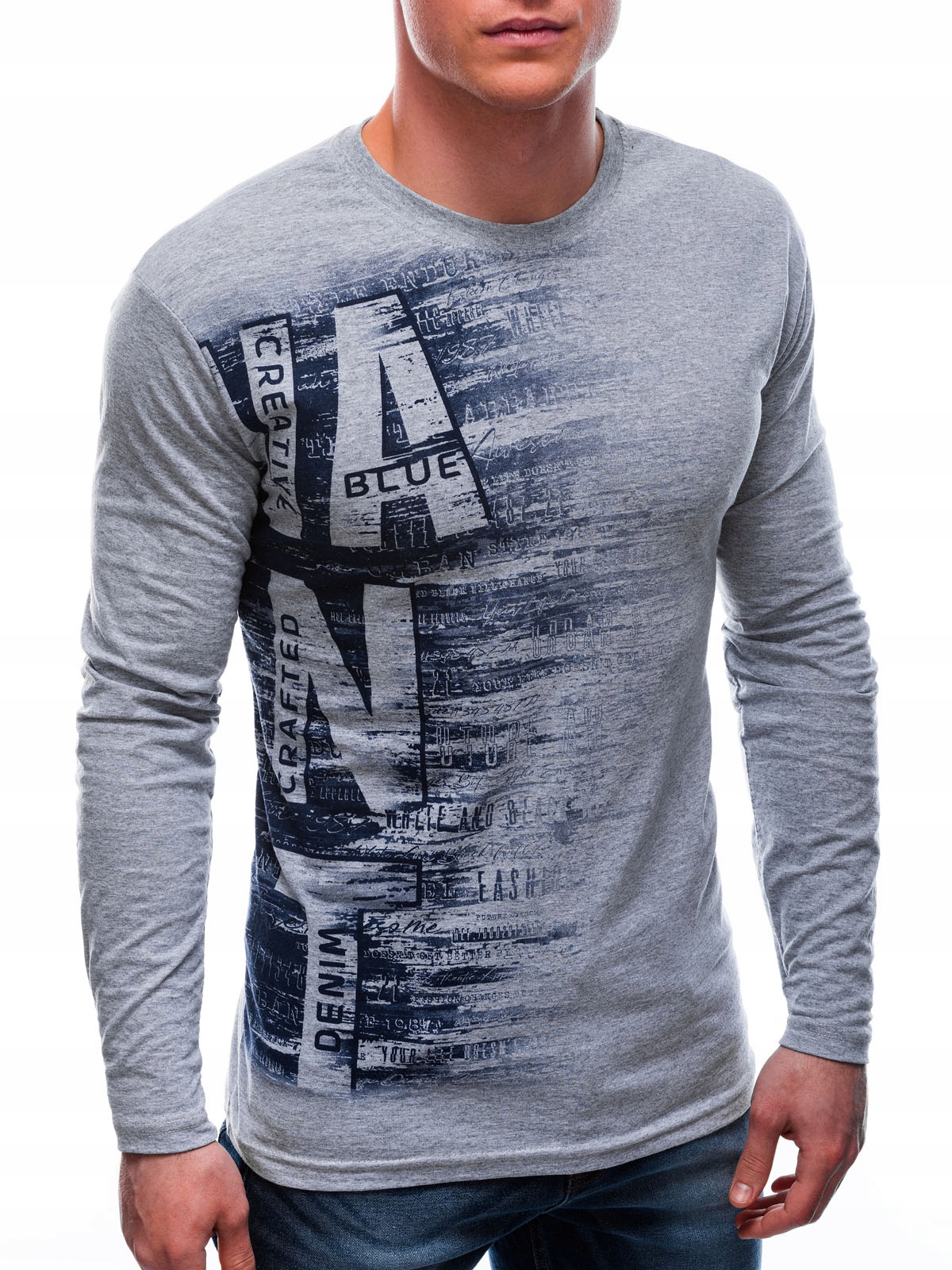 

Longsleeve męski z nadrukiem 147L szary M
