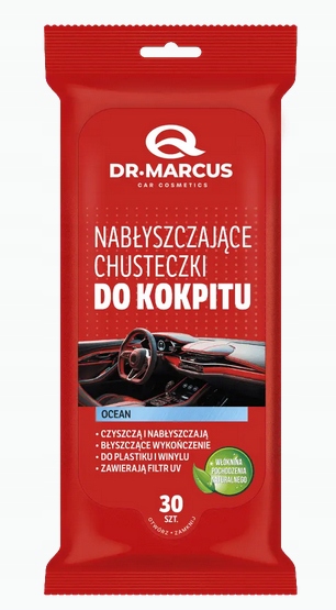 Dr. Marcus nabłyszczające chusteczki do kokpitu, Ocean, 30 szt.