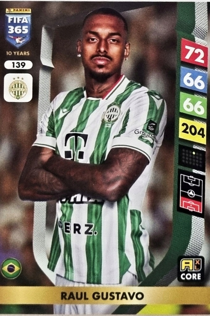 Panini Fifa 365 2025 Core 139 Raul Gustavo Ferencvarosi Tc