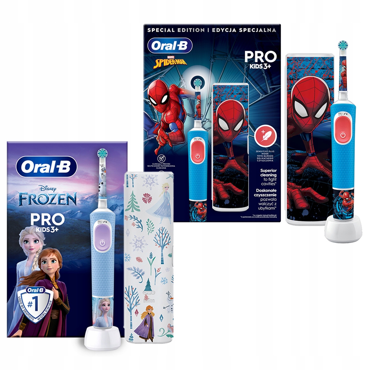 Zestaw prezentowy Oral-B Szczoteczka elektryczna Spider-Man Frozen