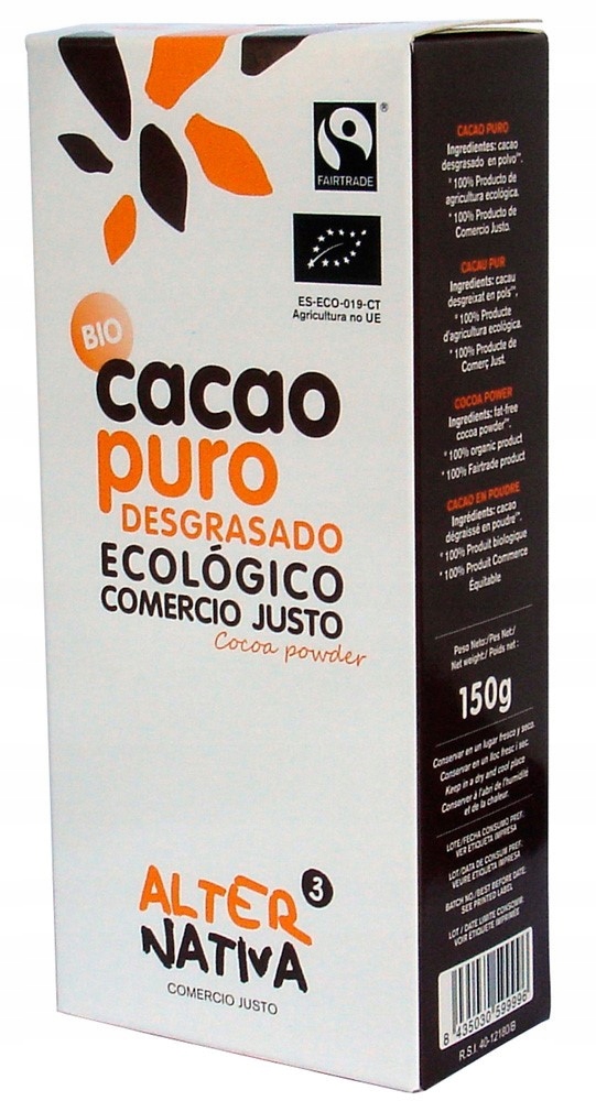 KAKAO W PROSZKU FAIR TRADE BEZGLUTENOWE BIO 150 g