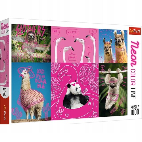 

Puzzle 1000 Neon Col Szalone Zwierzaki Trefl 10594