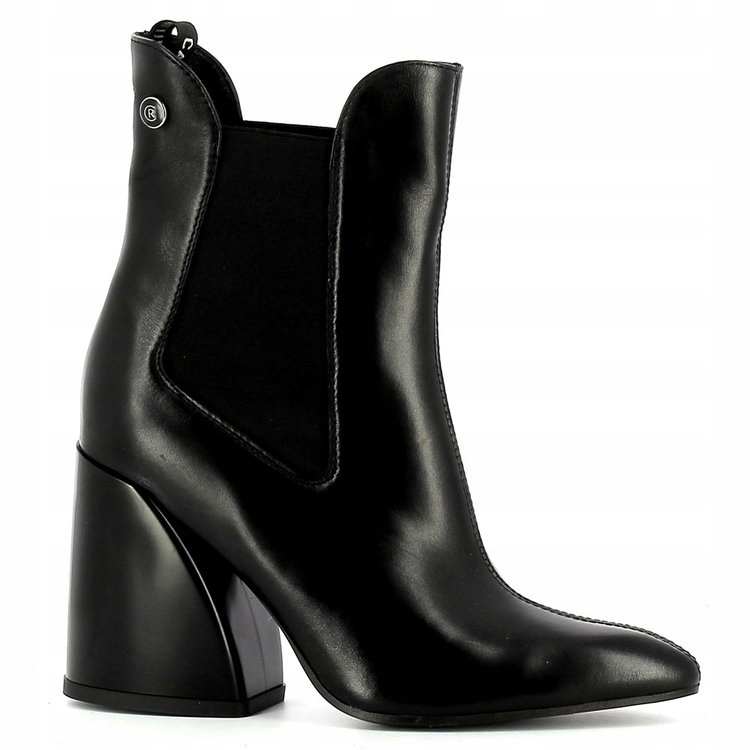 Tmavě modré kozačky, nádherné kotníkové boty Carinii 38, vysoké kozačky na podpatku