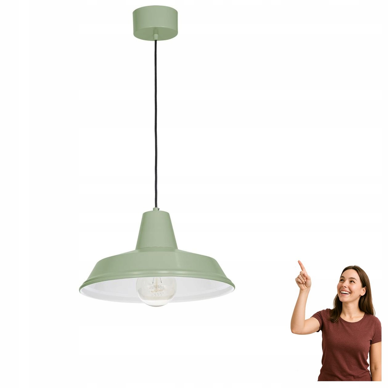 Kuchynská závesná lampa zelená Class 4029 Luminex