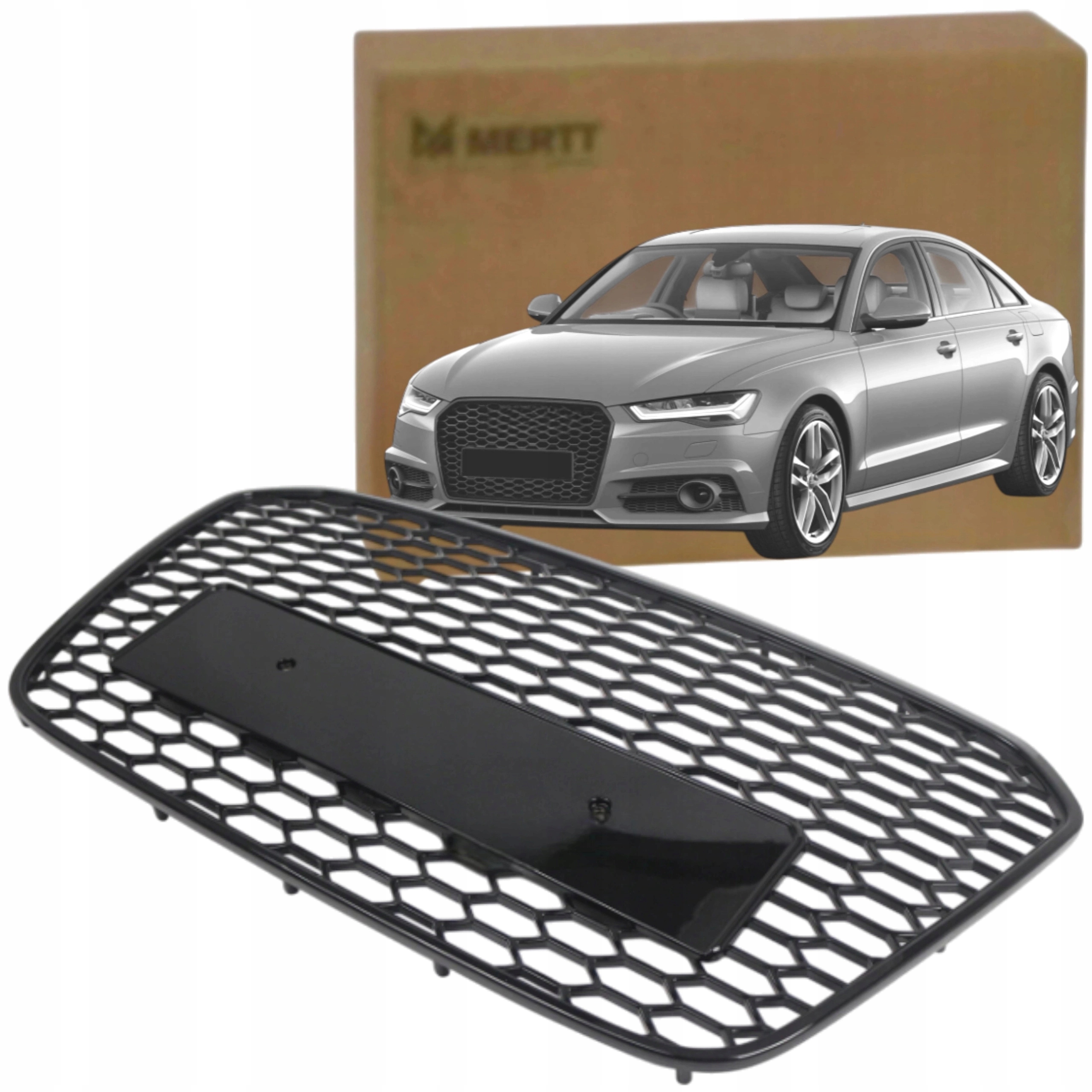 Audi A6 C7 2012-2015 Gril Atrapa Chladiče Nárazníku Přední Část Vzhled Černý