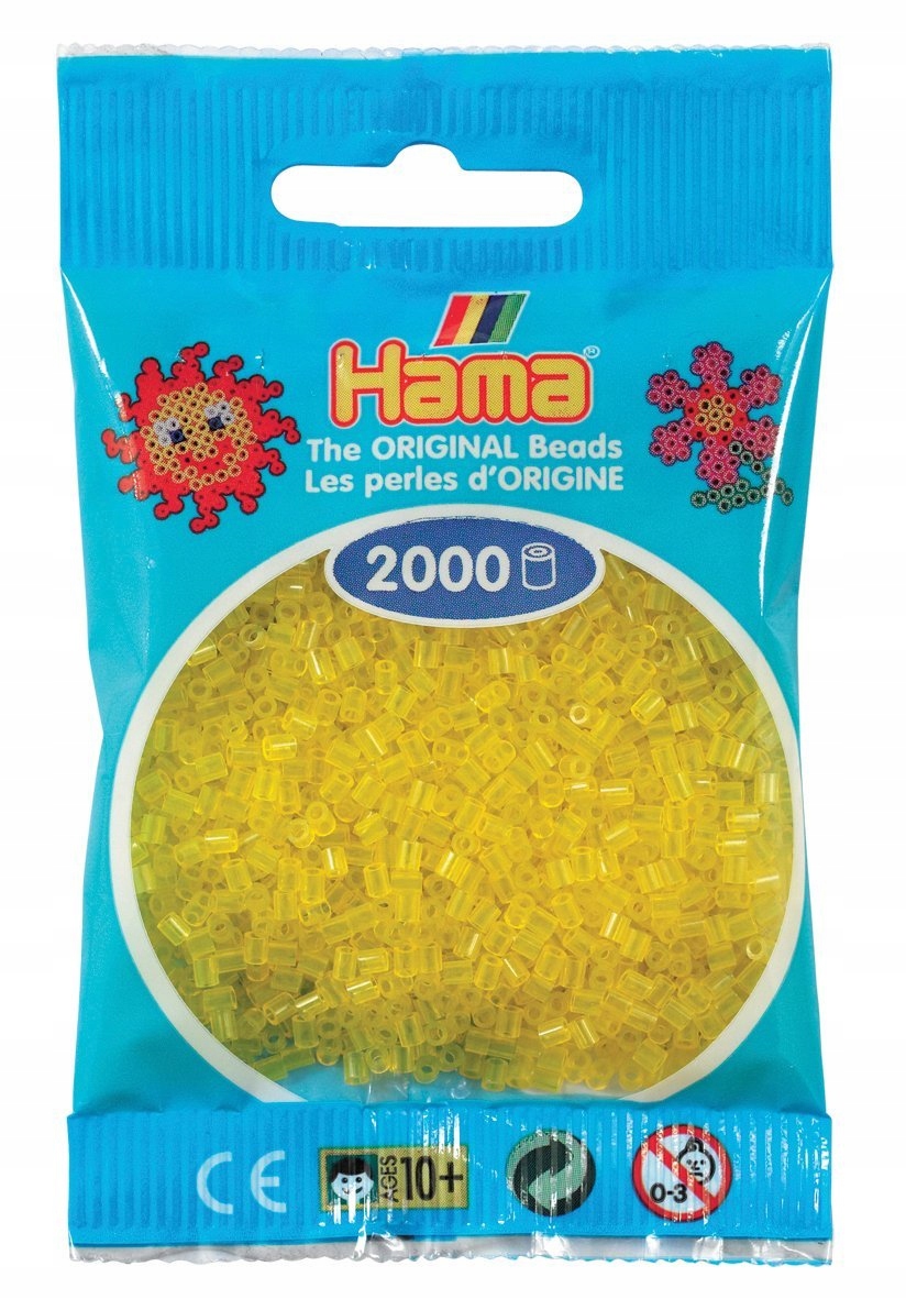 

Koraliki Hama Mini 2000 501-14 Żółty Transparentny