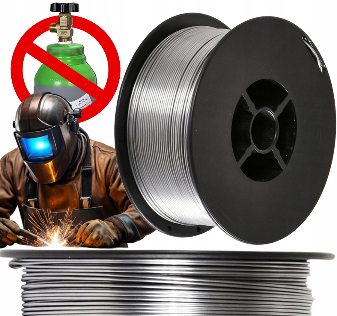 DRUT SPAWALNICZY MIG 0,8 mm SAMOOSŁONOWY TYSWELD FLUX BEZ GAZU 1KG FCAW