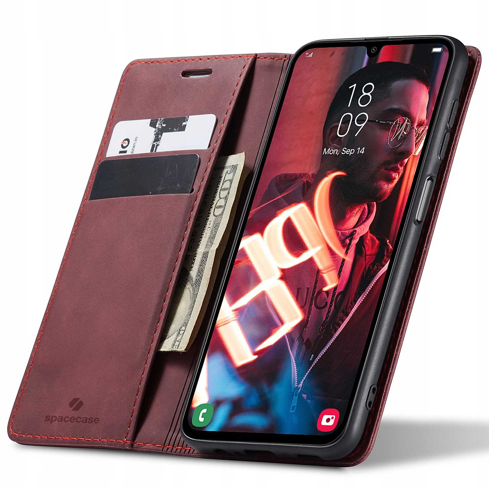 Spacecase Peněženka Galaxy A24 červená