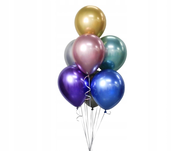 

Balony na urodziny platynowe kolorowe 30cm 7 sztuk