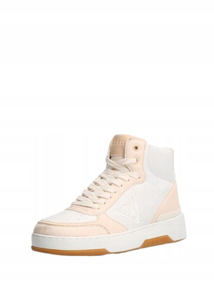Guess Sportovní Vysoké Béžovo Bílé Tenisky Z Přírodní Kůže 37 Gpa