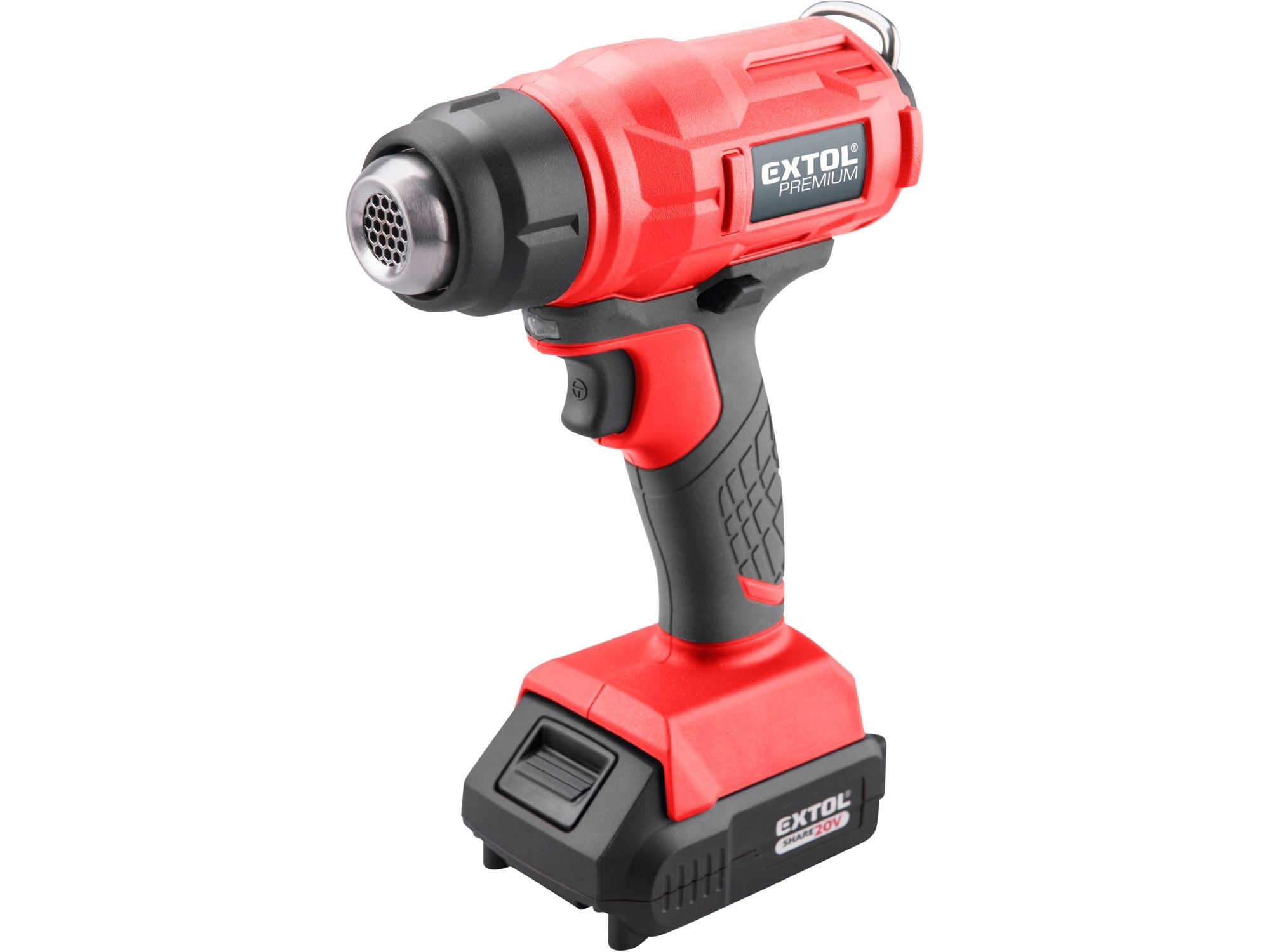 Horkovzdušná pistole Extol Premium (8891866) aku SHARE20V