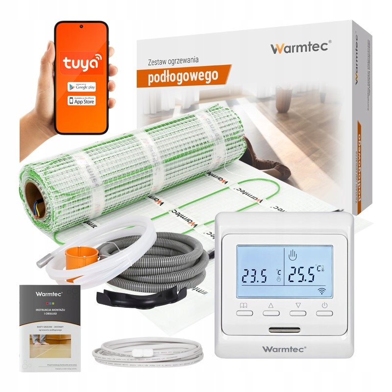 Mata grzewcza grzejna pod płytki zestaw Warmtec 100W/m2 DSE-70/T510 7m2
