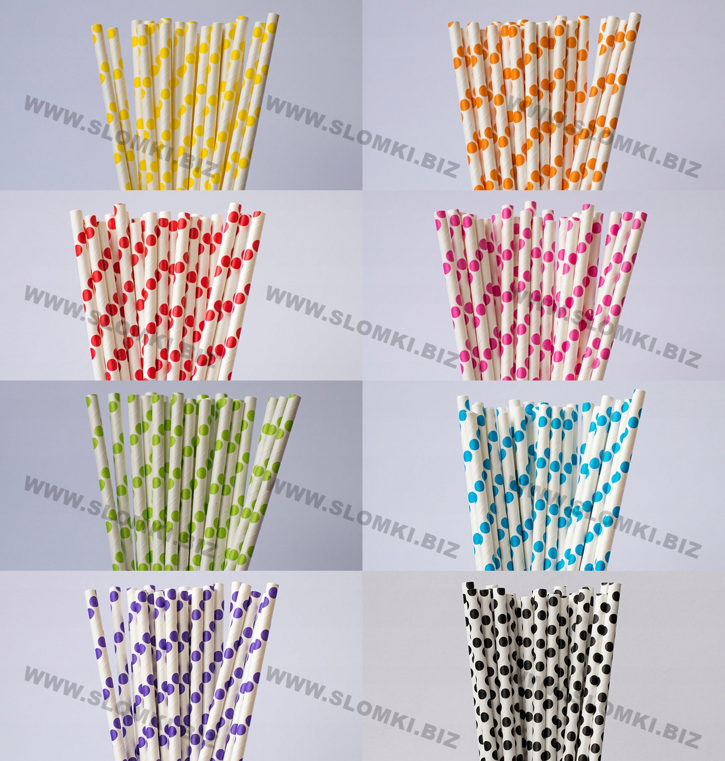 Słomki papierowe 250 szt - różowe paski 197x6mm Długość 19.7 cm