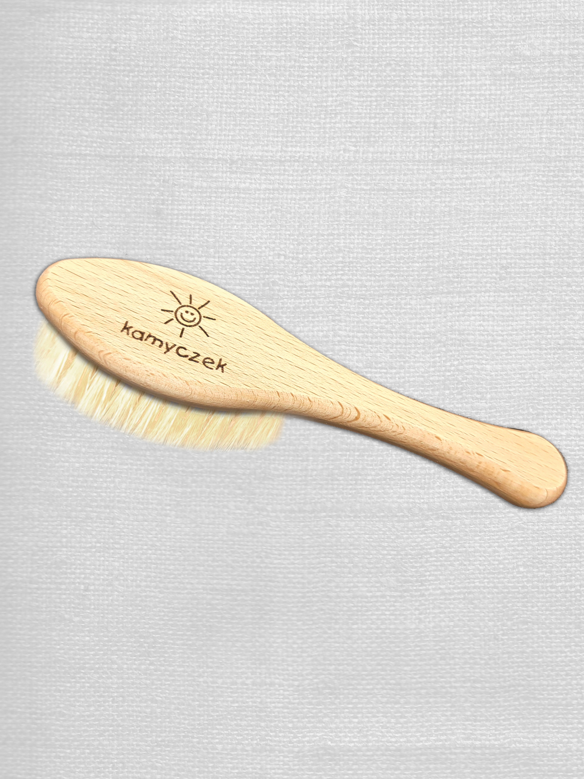 Szczotka do włosów dla niemowlaka, dla dziecka delikatna naturalna Kamyczek Marka Kamyczek