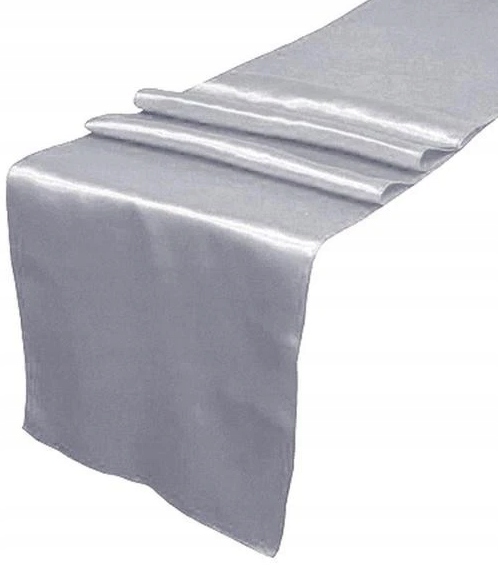 

Bieżnik Satynowy Gładki Srebrny Komunia 16cm x 9m
