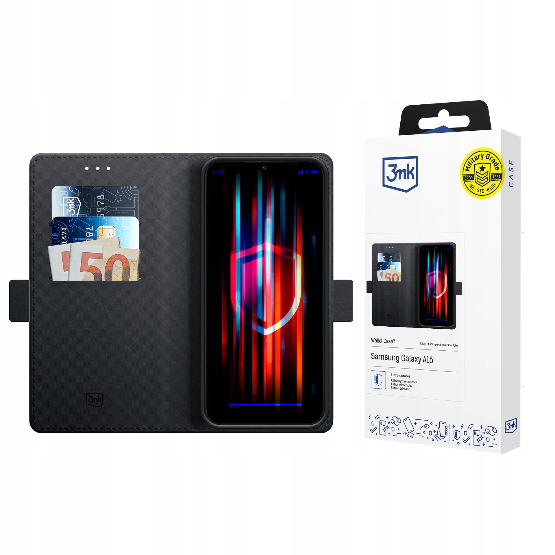 Etui 3mk Wallet Case na Samsung Galaxy S25 Edge czarne 3mk Protection