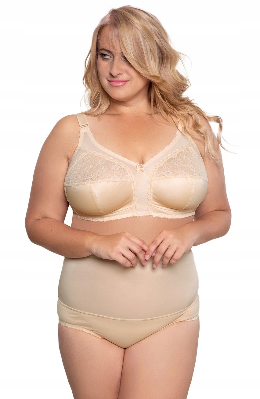 Beżowy biustonosz bez fiszbin 105K