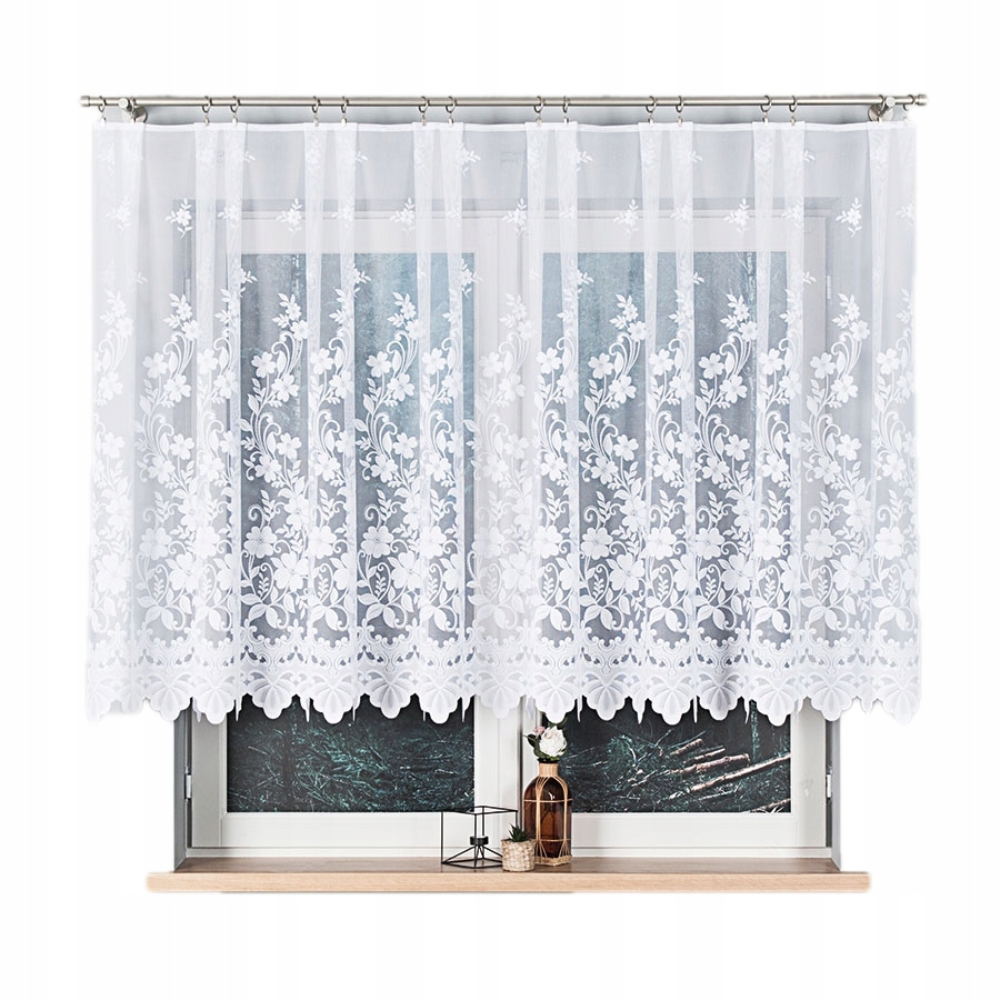 

Firanka żakardowa biała metraż 130cm