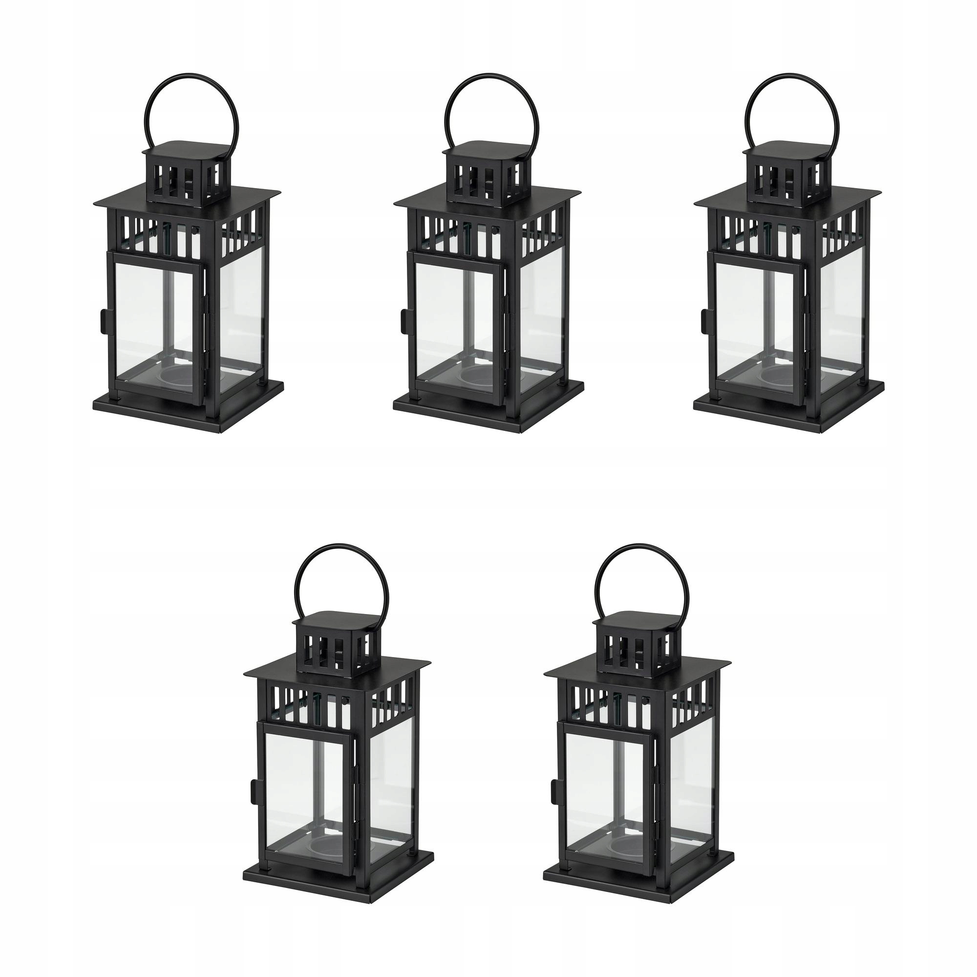 5 ks Lampa Borrby černá 20 cm do interiéru i exteriéru