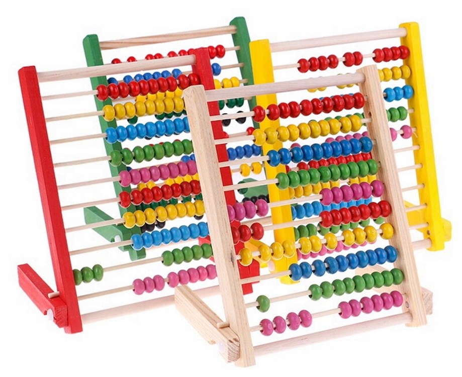 LICZYDŁO DREWNIANE SZKOLNE 10-RZĘDOWE KOLOROWE Liczba sztuk w zestawie 1 szt.